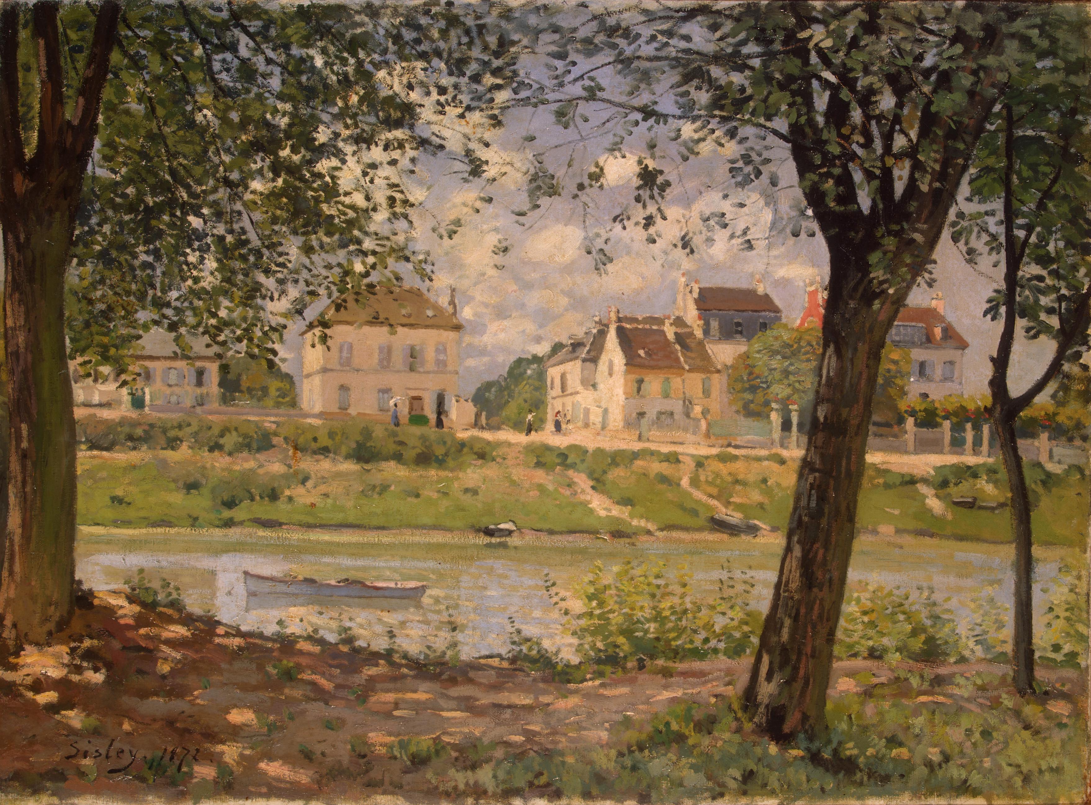 Alfred Sisley, Village on the Banks of the Seine