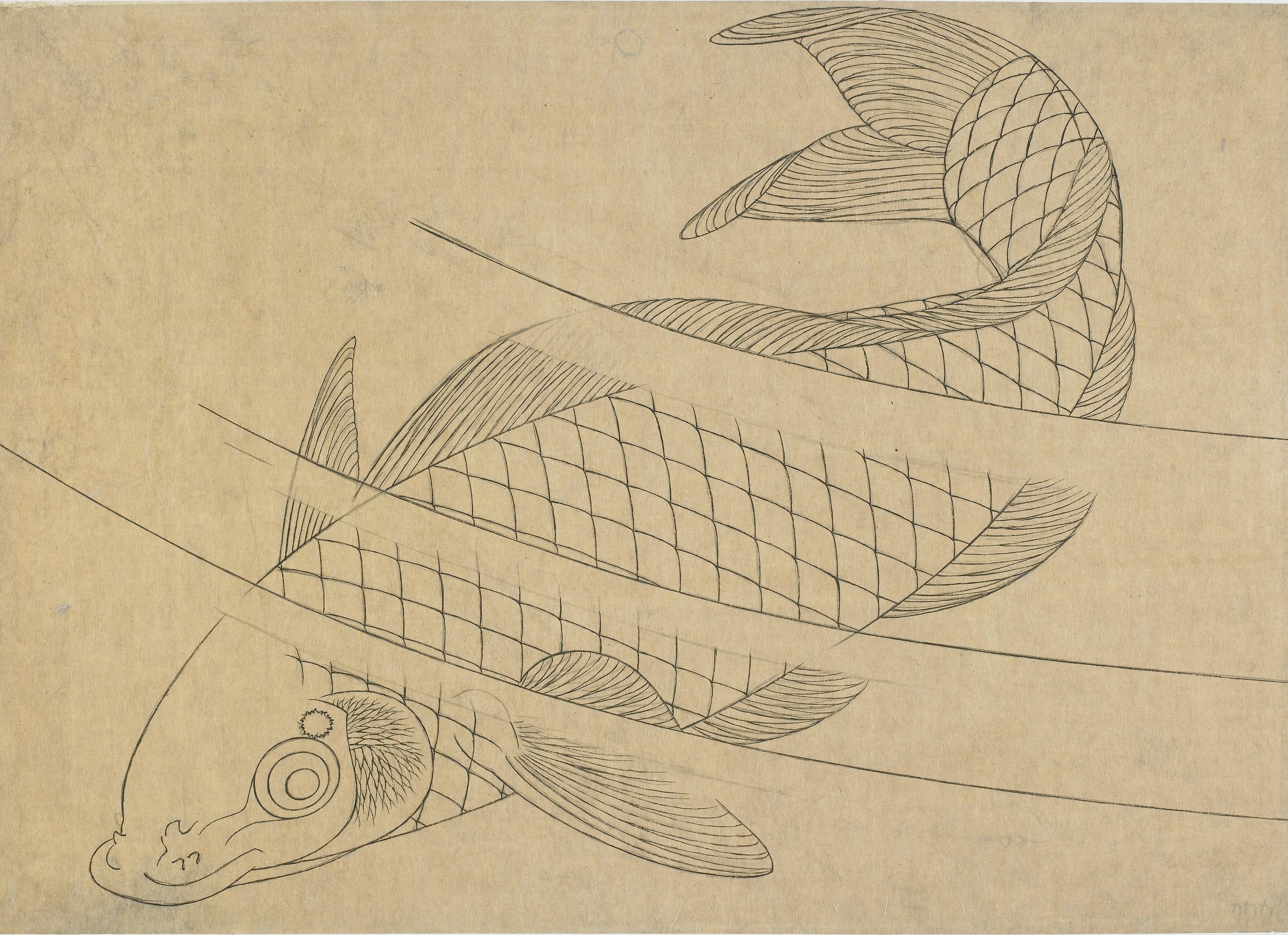Katsushika Hokusai, Swimming carp