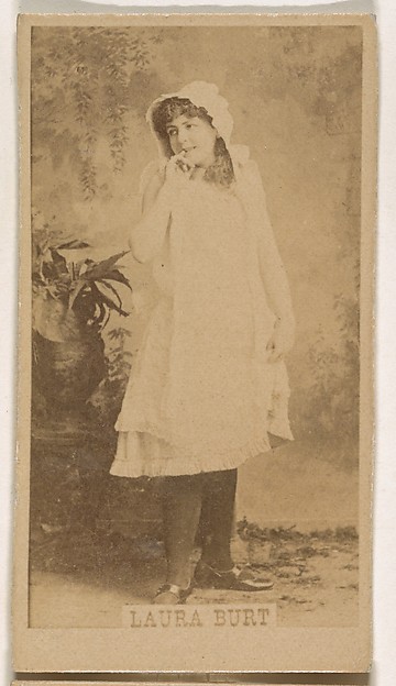 Kinney Brothers Tobacco Company, Laura Burt, from the Actresses series (N245) issued by Kinney Brothers to promote Sweet Caporal Cigarettes