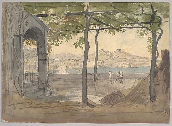 Franz Ludwig Catel, View of the Bay of Naples with Mount Vesuvius