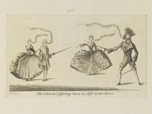Unknown, 'The celebrated fighting scene in Miss in her Teens'