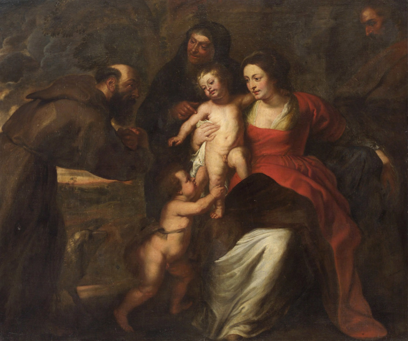 Gerard Seghers, Holy Family with Saint Francis