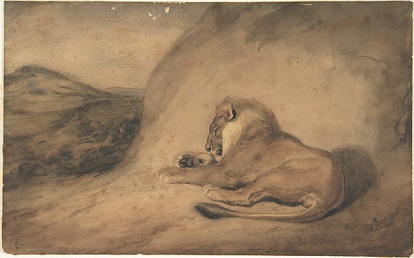 Antoine-Louis Barye, Lion Resting