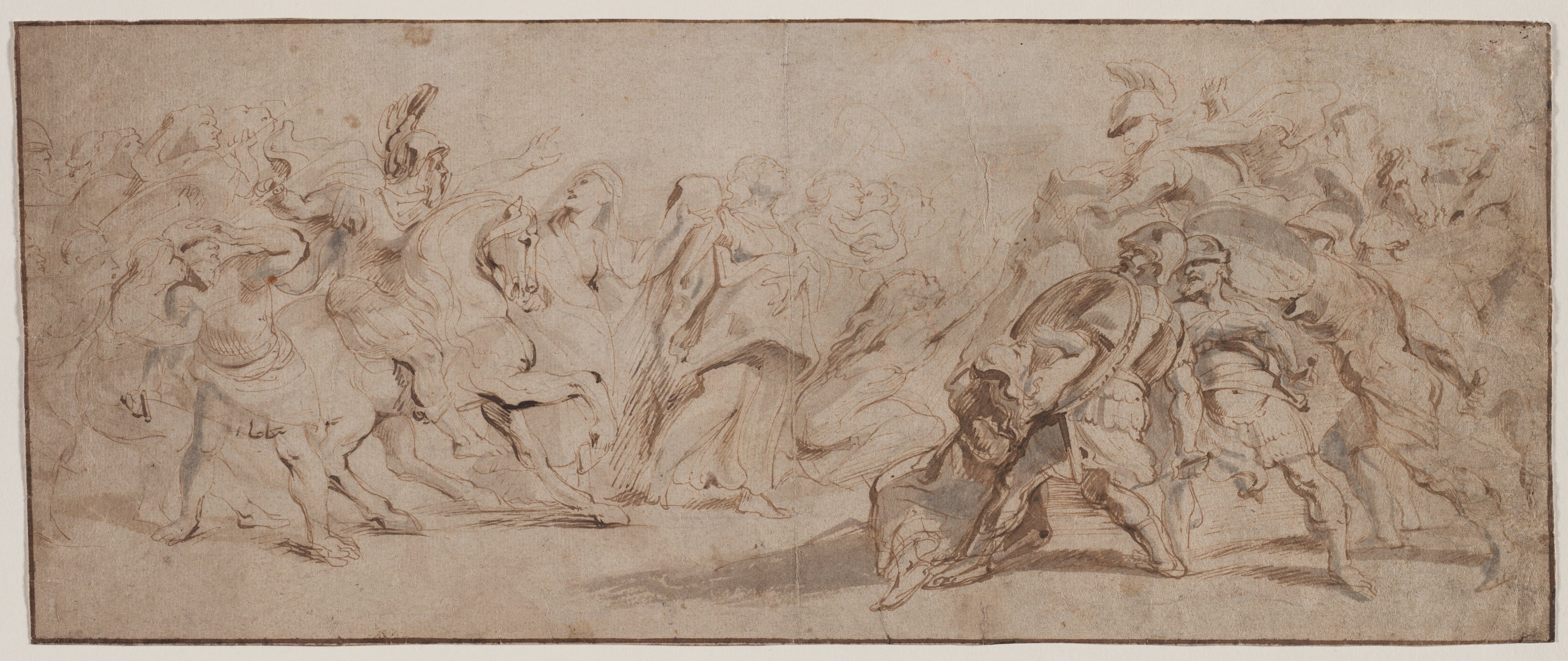 Peter Paul Rubens, Reconciliation of the Romans and the Sabines (recto)