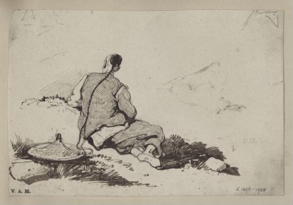 George Chinnery, A Chinese figure on a hillside
