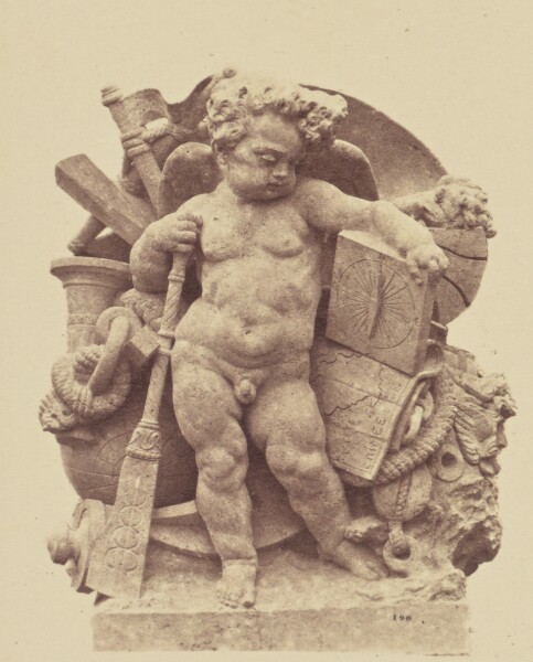 Édouard Baldus, ["La Marine", Sculpture by Georges Clère, Decoration of the Louvre, Paris]
