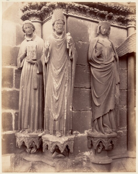 Unknown, [Reims Cathedral, statues on left side left doorway, west façade]