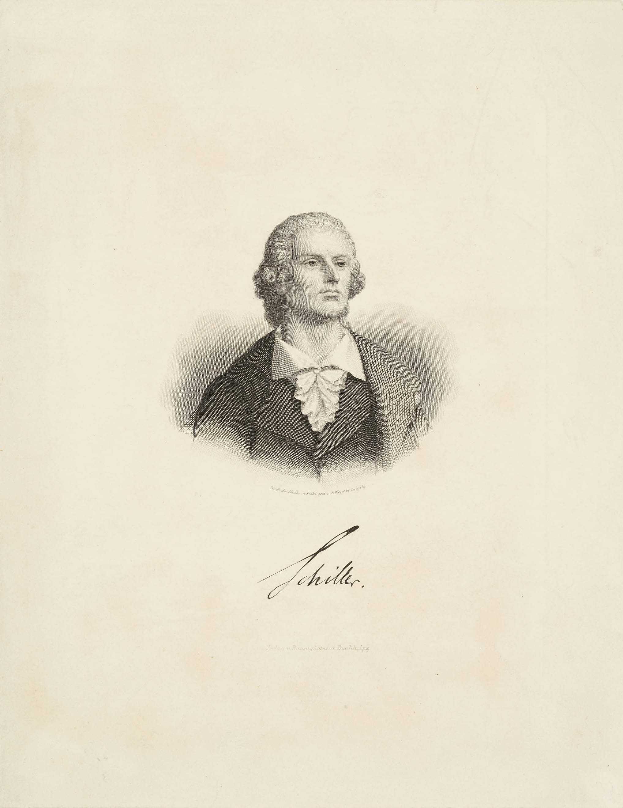 August Weger, Bildnis Friedrich Schiller