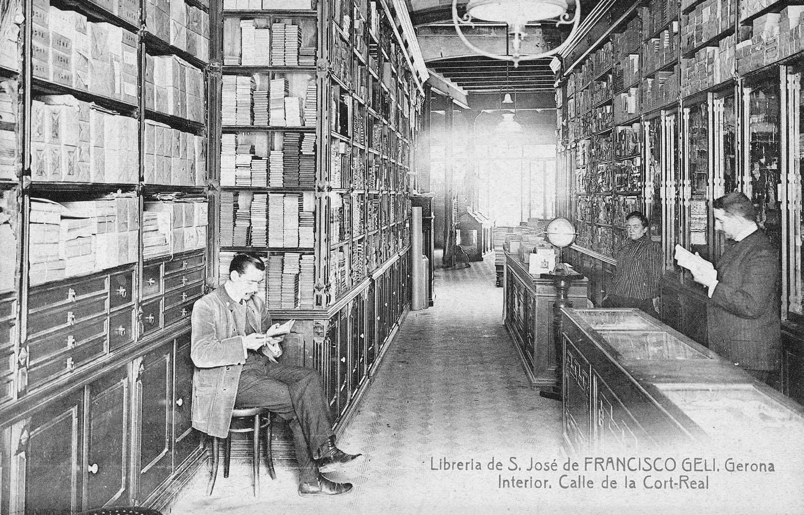 Desconegut, Libreria de S. José de Francisco Geli. Gerona. Interior. Calle de la Cort-Real