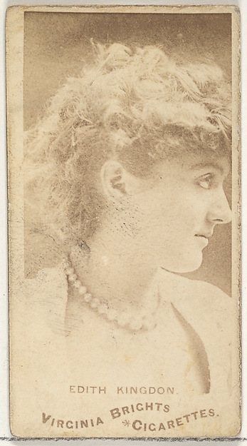 Allen & Ginter, Edith Kingdon, from the Actors and Actresses series (N45, Type 1) for Virginia Brights Cigarettes