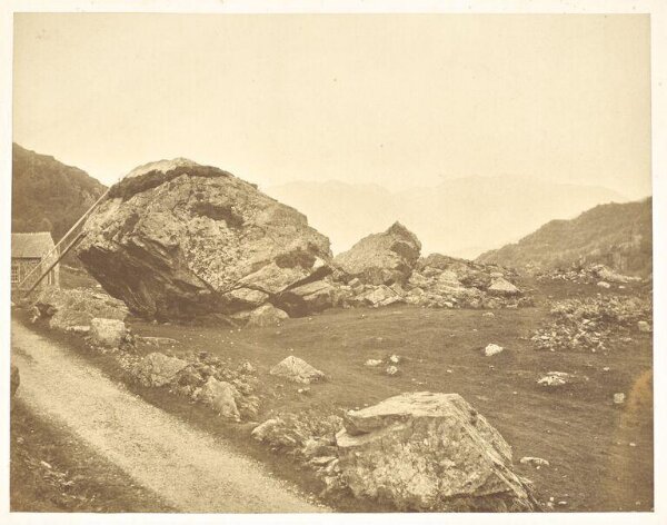 Roger Fenton, The Bowder Stone, Borrowdale