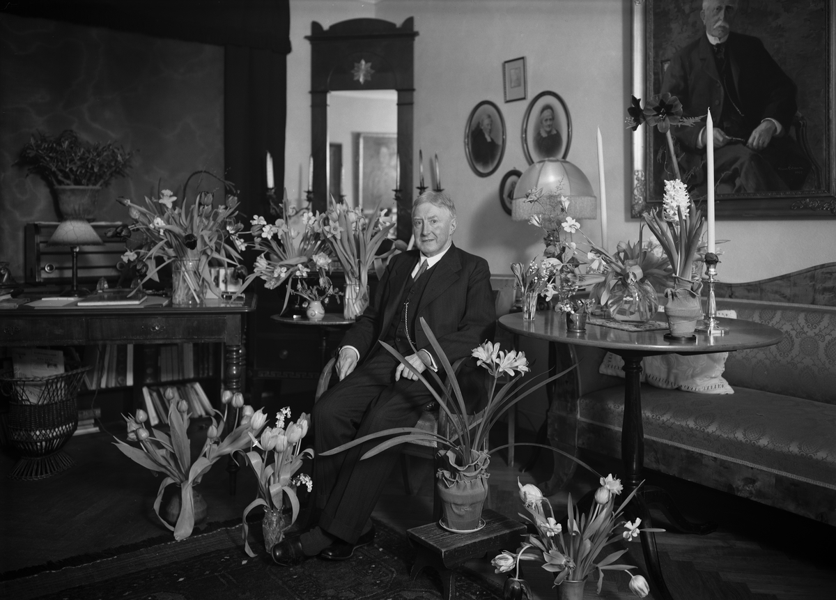 Paul Sandberg, Birthday Portrait - Man, Probably Uppsala, 1944