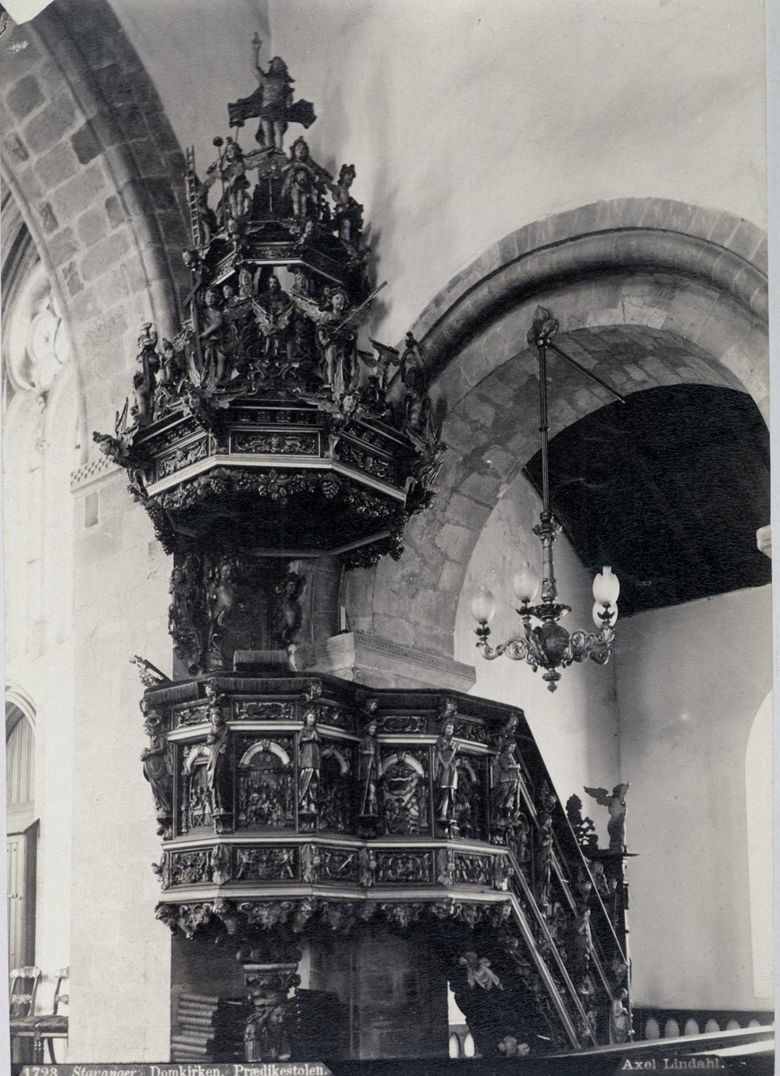 Axel Lindahl, Prekestol, Stavanger domkirke, Stavanger, Rogaland.