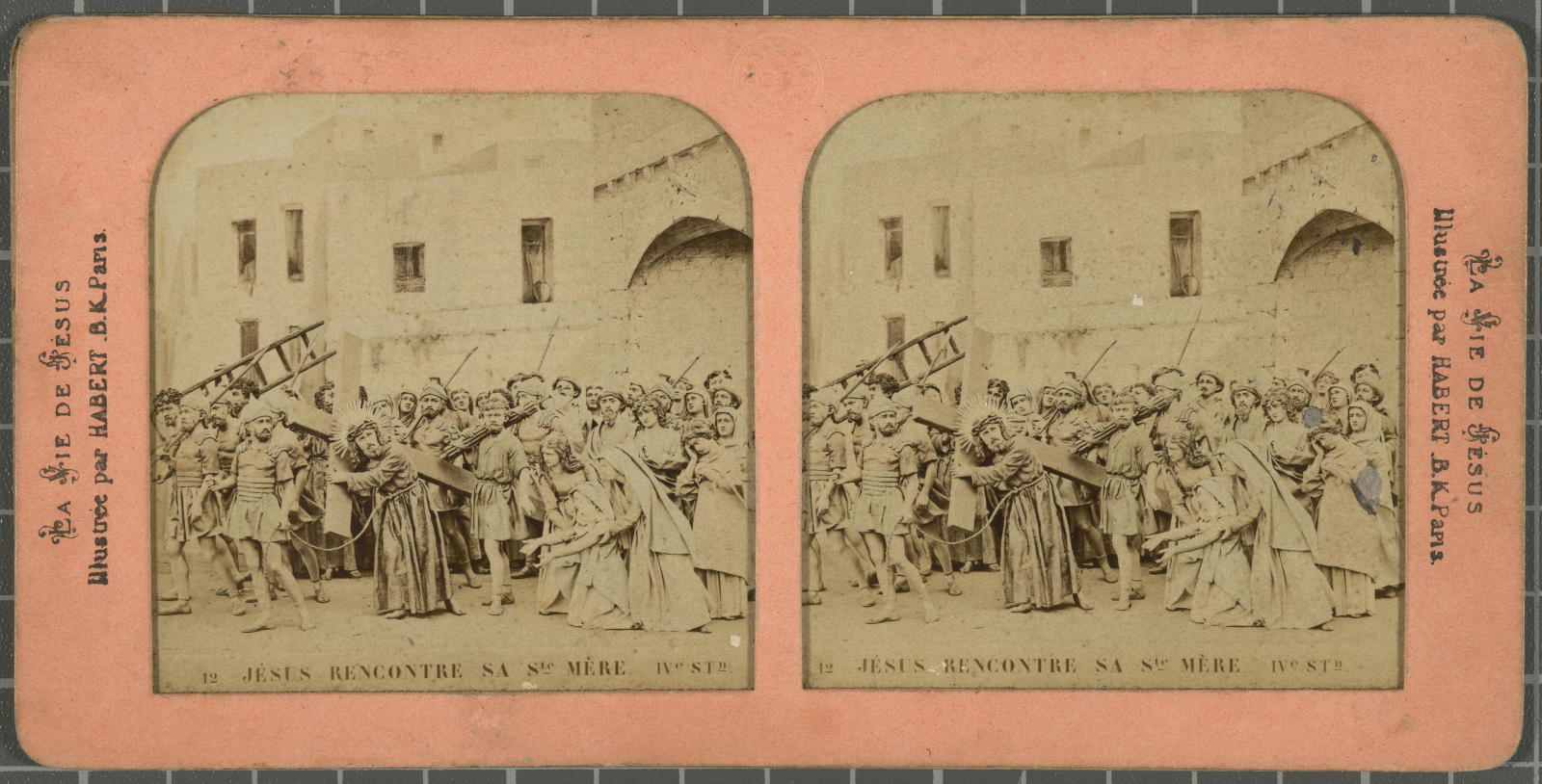 Desconegut, 12- Jesus rencontre sa Ste.Mère. IVe.St. Justificació del títol, títol inscrit B.K.