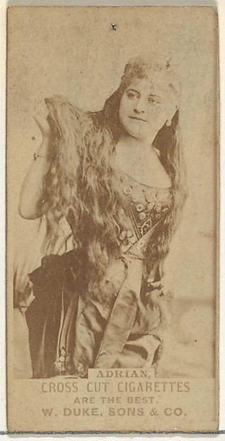 W. Duke, Sons & Co., Adrian, from the Actors and Actresses series (N145-3) issued by Duke Sons & Co. to promote Cross Cut Cigarettes