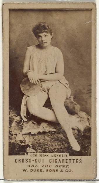 W. Duke, Sons & Co., Card Number 636, Miss Arnold, from the Actors and Actresses series (N145-3) issued by Duke Sons & Co. to promote Cross Cut Cigarettes