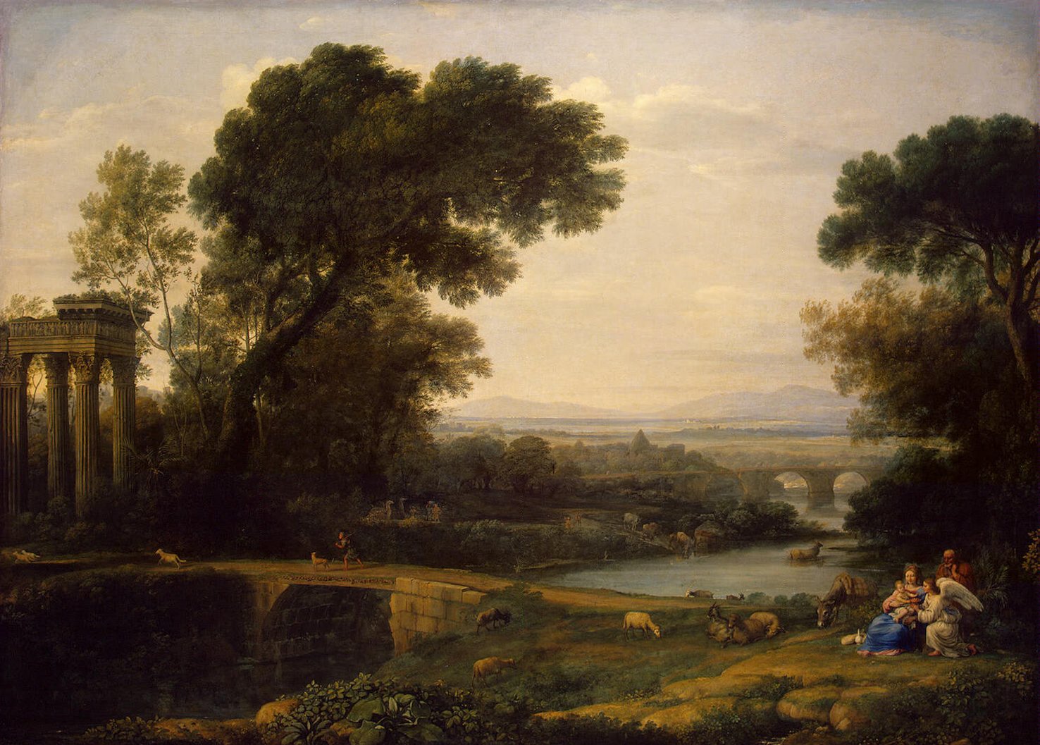 Claude Lorrain, Landscape with the rest on the Flight into Egypt (Noon)
