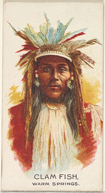 Allen & Ginter, Clam Fish, Warm Springs, from the American Indian Chiefs series (N2) for Allen & Ginter Cigarettes Brands
