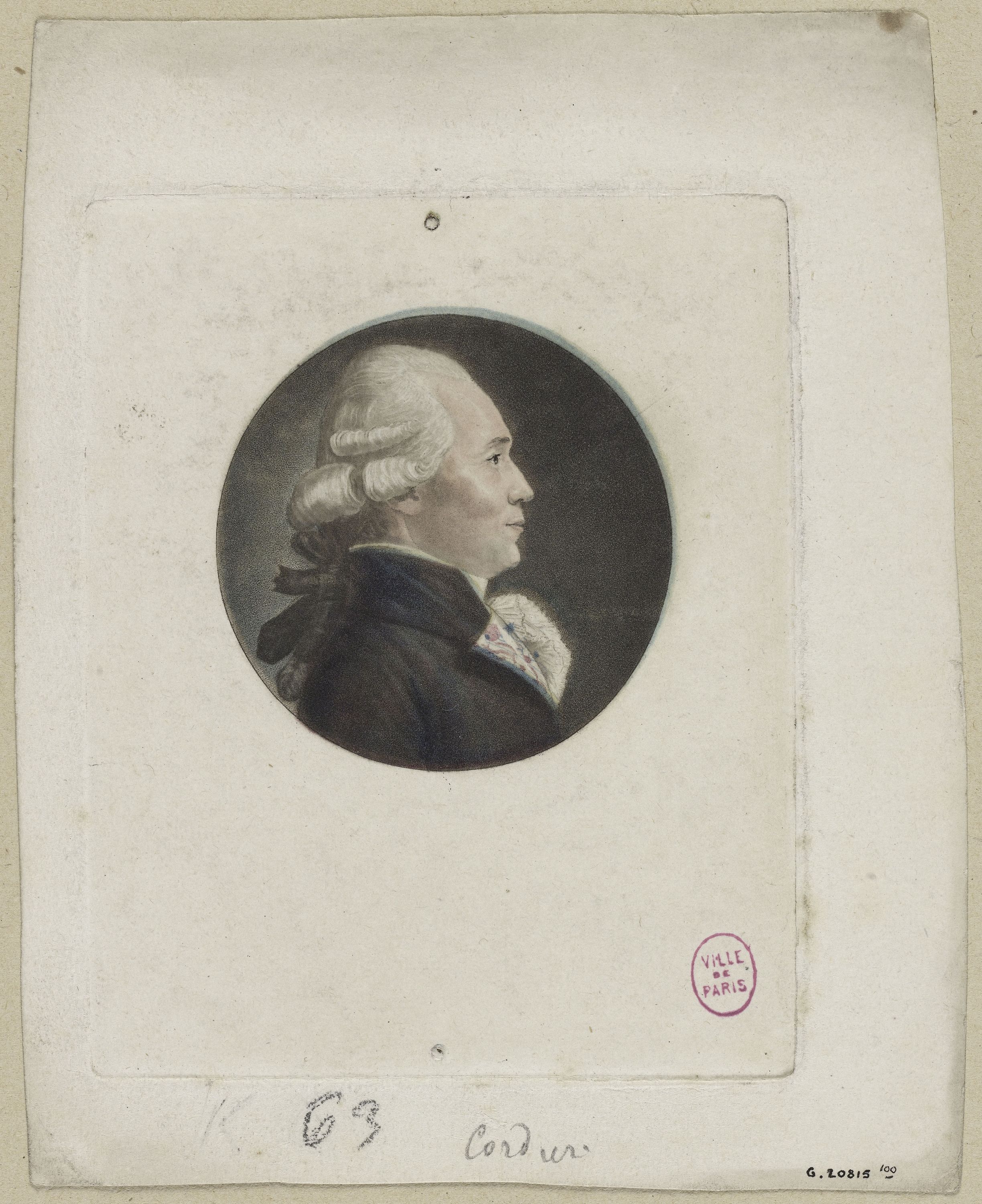 Edmé Quenedey, Portrait de Monsieur Cordier