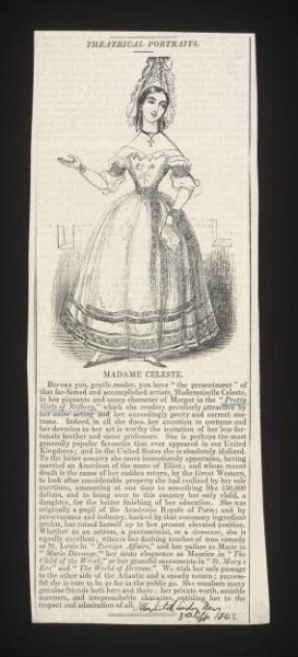 unknown, Madame Celeste as Margot in 'Pretty Girls of Stilberg'