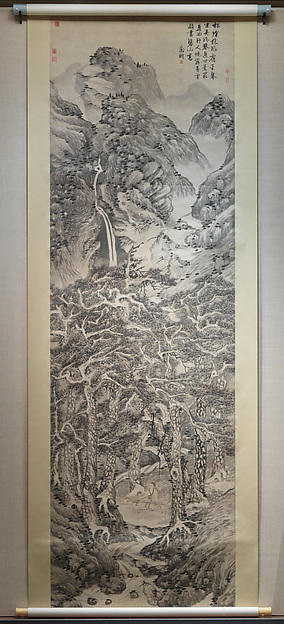 Wen Zhengming, Recluse playing the zither in a pine grove