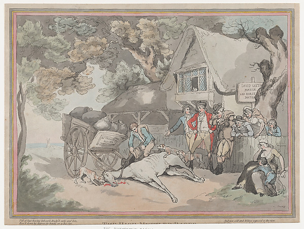 Thomas Rowlandson, The Cart Horse (from The Life of a Racehourse, or The High-Mettled Racer)