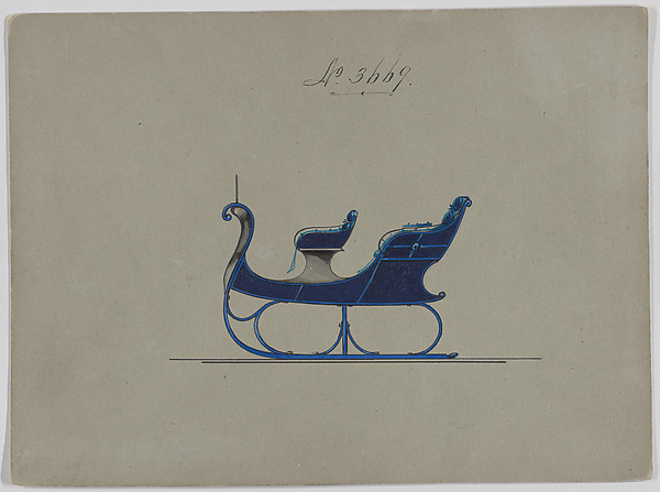 Brewster & Co., Design for 4 Seat Sleigh, no. 3669