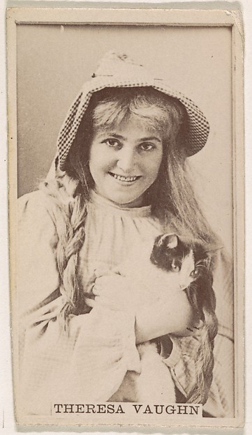 Kinney Brothers Tobacco Company, Theresa Vaughn, from the Actresses series (N245) issued by Kinney Brothers to promote Sweet Caporal Cigarettes