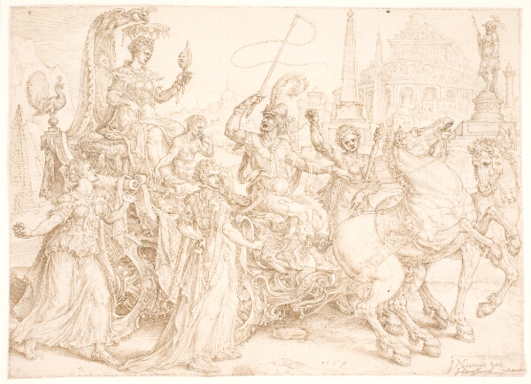 Maarten van Heemskerck, Triumfvogn. Superbia (stolthed)