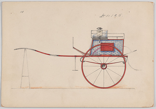Brewster & Co., Design for Dog Cart or 2 Wheeler, no. 4125