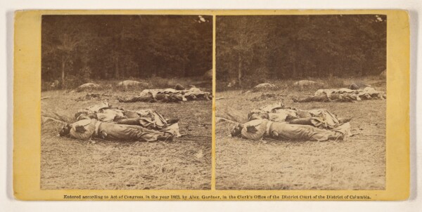 Alexander Gardner, [Dead Civil War soldiers in the battlefield]