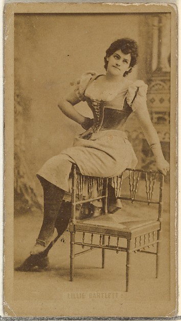 W. Duke, Sons & Co., Lillie Bartlett, from the Actors and Actresses series (N145-8) issued by Duke Sons & Co. to promote Duke Cigarettes