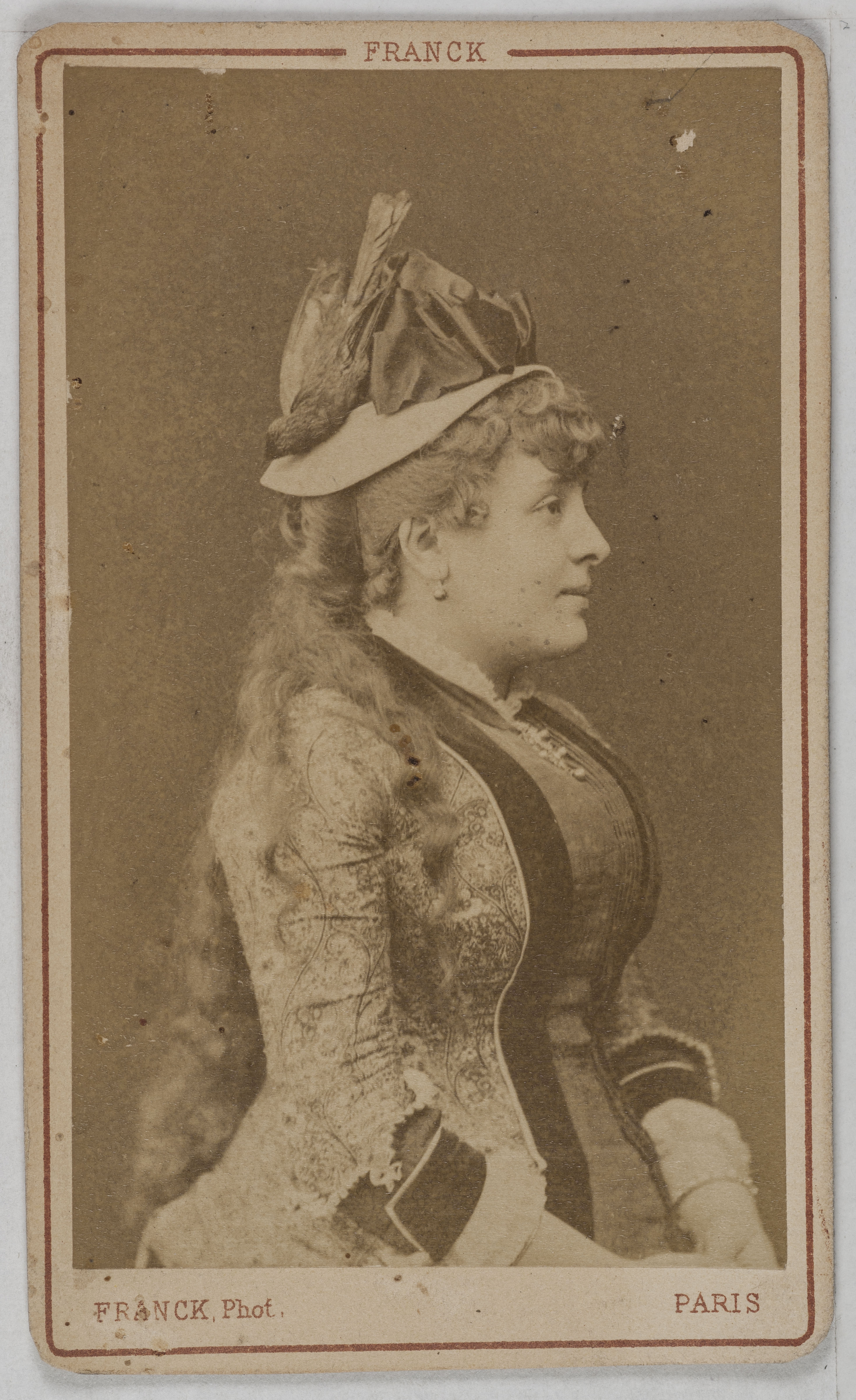 Franck, Portrait d'Anna Judic (Anna Marie Louise Damiens, épouse Israël, dite), (1850-1911), (cantatrice, actrice)