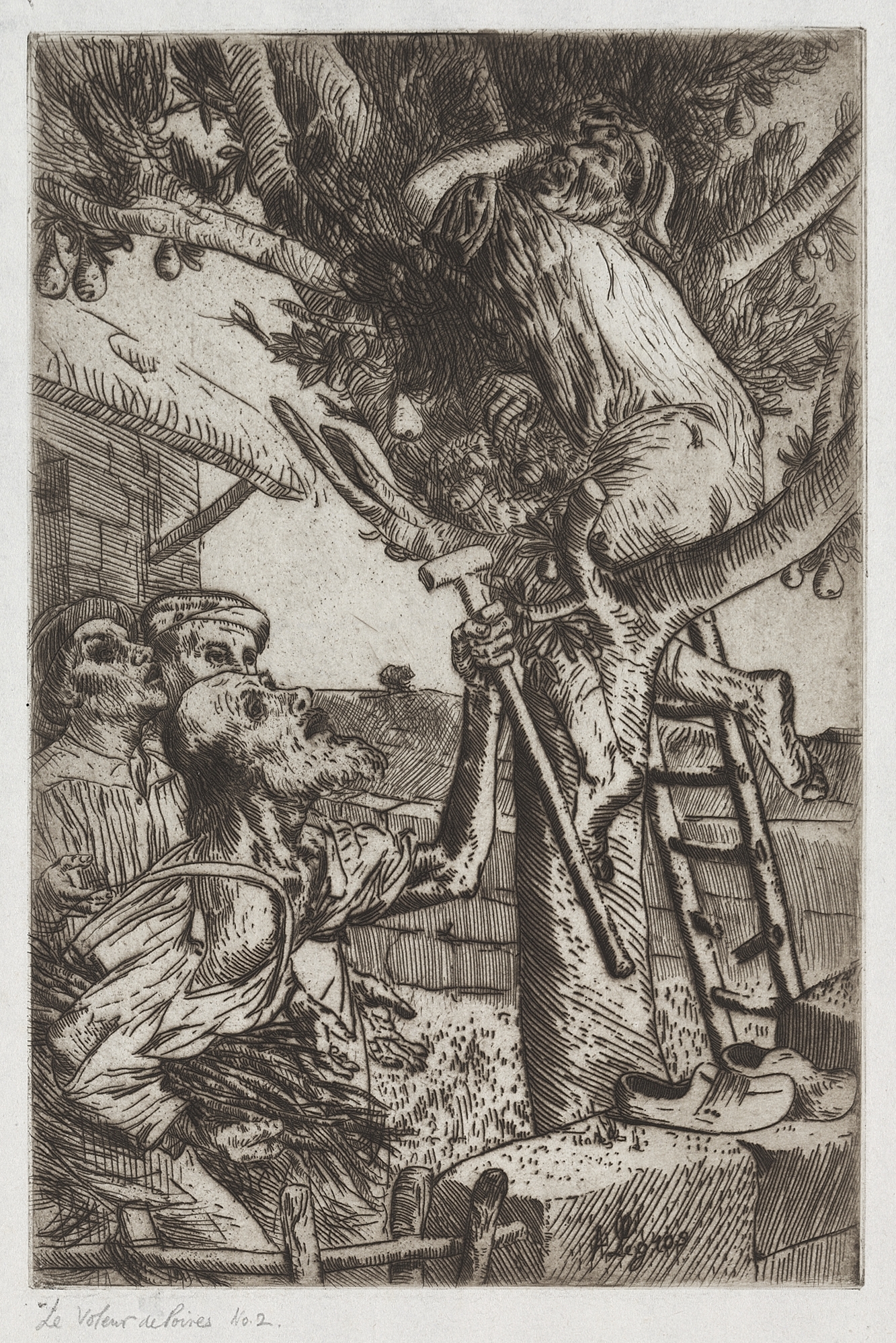 Alphonse Legros, The Pear Thief, No. 1
