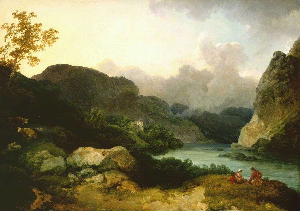 Philip James de Loutherbourg, Lake Scene, Evening