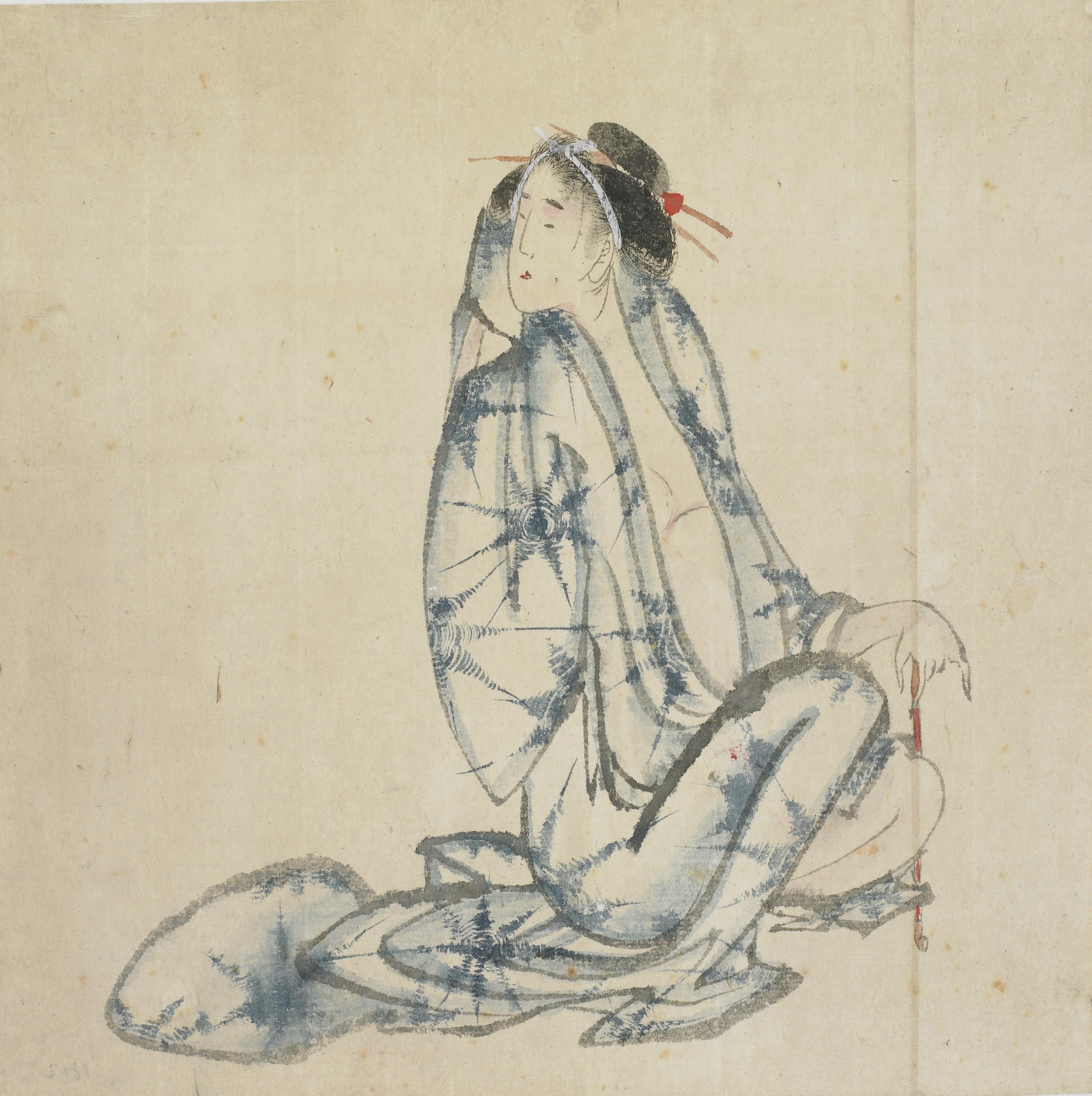 Katsushika Hokusai, Seated courtesan