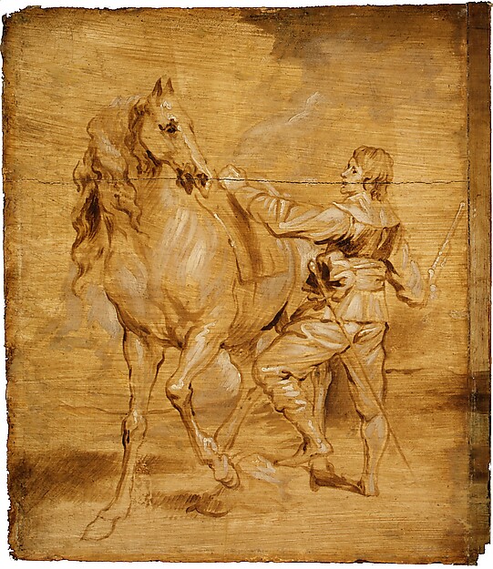 Anthony van Dyck, A Man Mounting a Horse