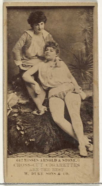 W. Duke, Sons & Co., Card Number 612, Misses Arnold and Stone, from the Actors and Actresses series (N145-3) issued by Duke Sons & Co. to promote Cross Cut Cigarettes