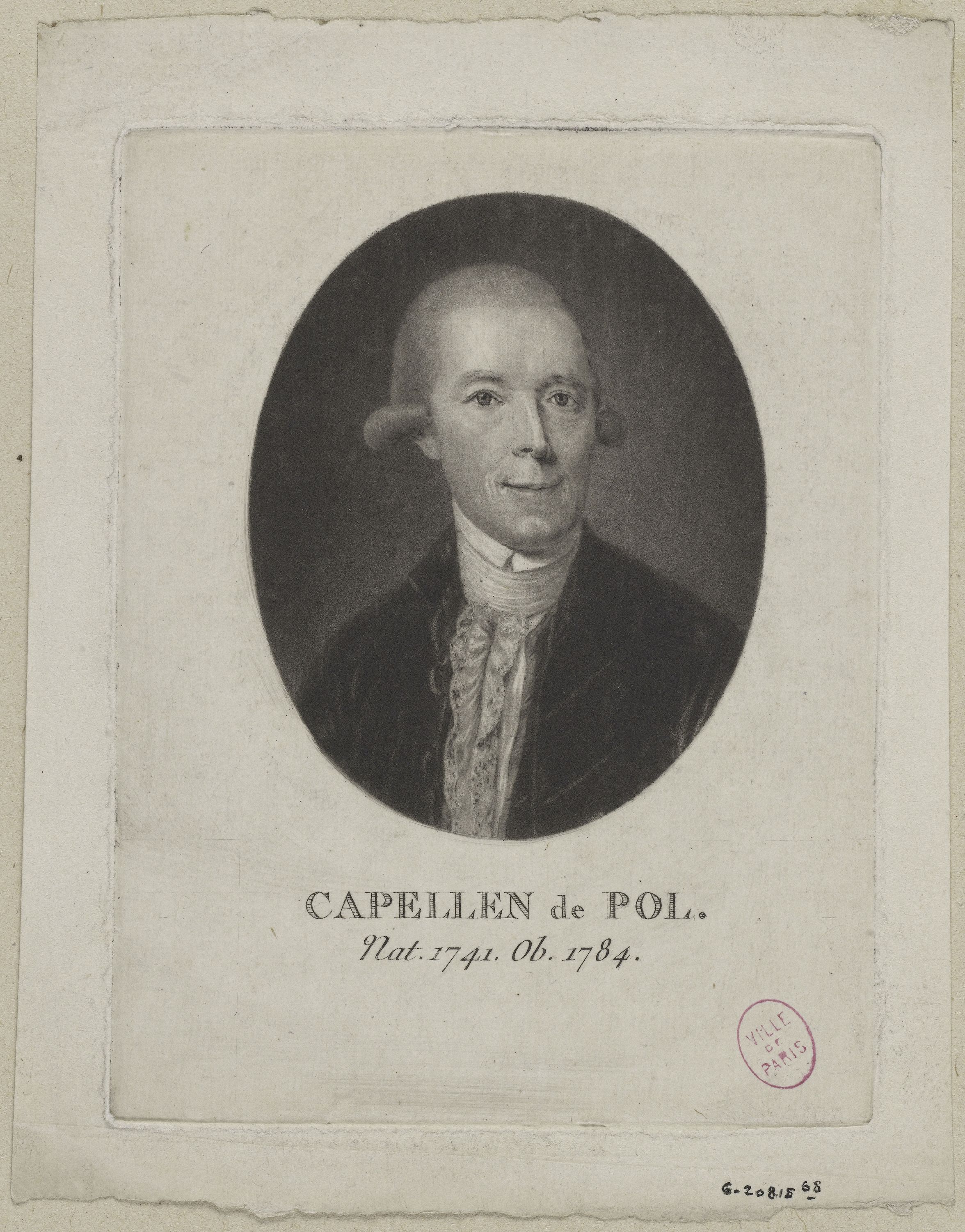 Edmé Quenedey, Portrait de Monsieur Capellen de Pol