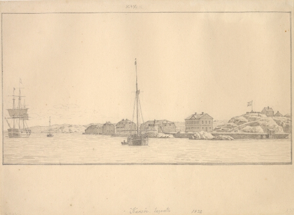 C.W. Eckersberg, Karantænestationen på Känsö i Göteborgs skærgård.
