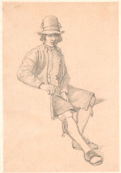 Wilhelm Marstrand, Siddende ung dalkarl