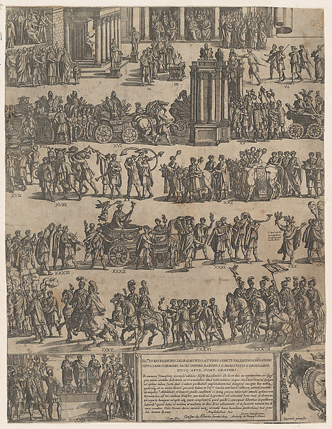 Antonio Tempesta, Triumph of a Roman Emperor (left side)