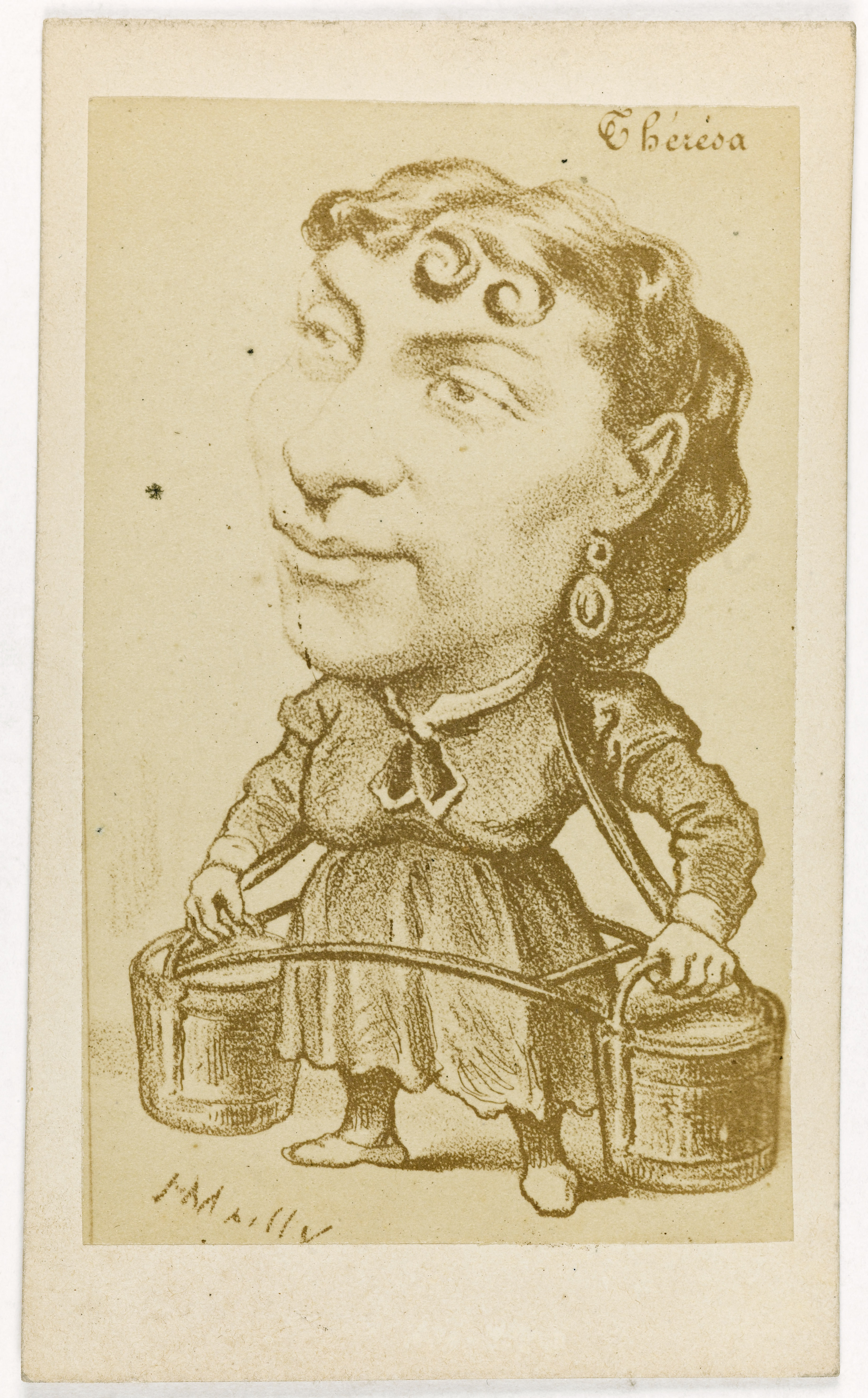 Anonyme, Portrait de Thérésa, (Emma Thérèse dite Valadon, épouse de Mr Guilloreau, 1837-1913), chanteuse comique.