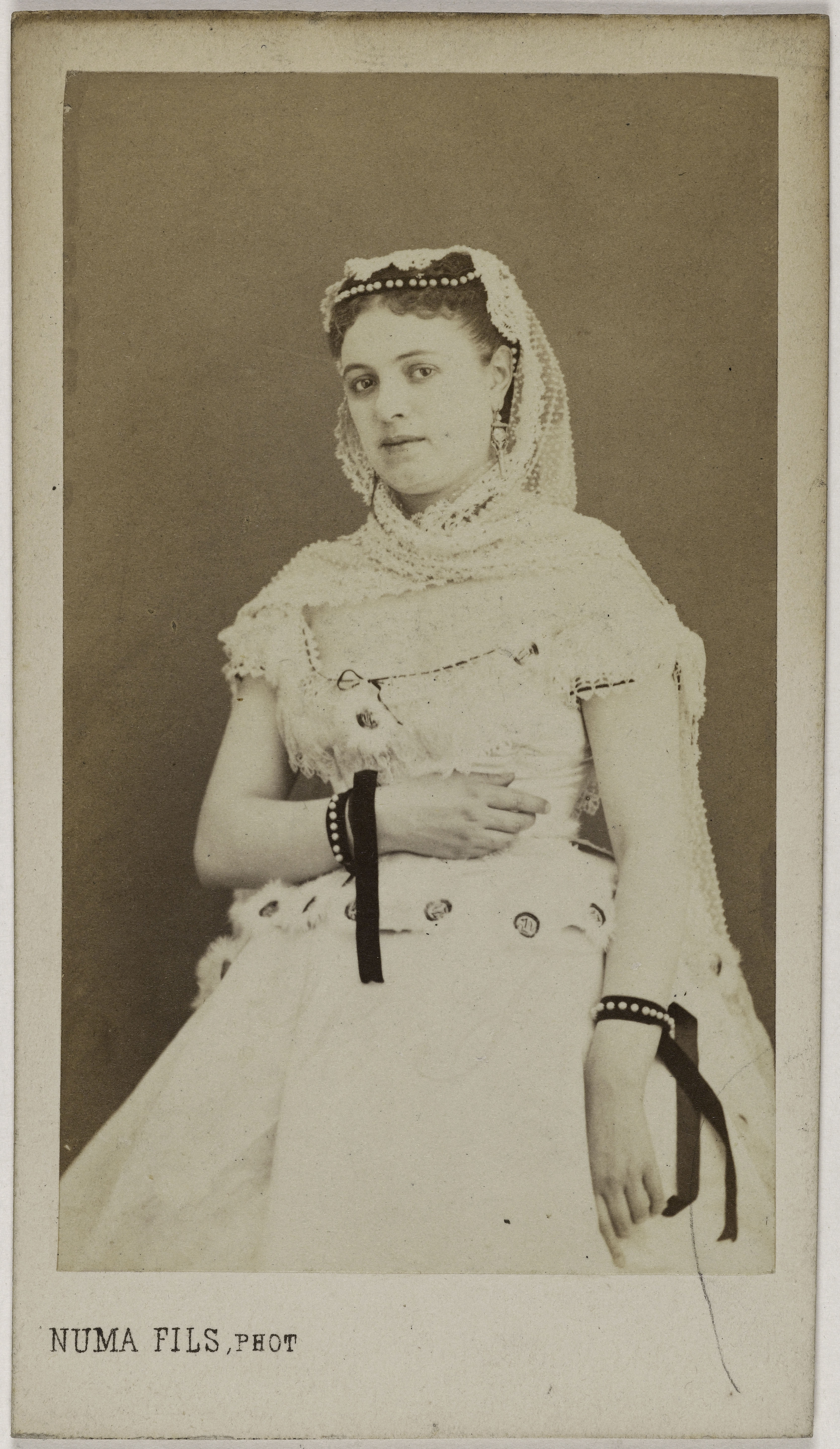 Numa Fils, Portrait d'Amélie Dachet ( -1889), (actrice)