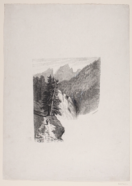 F. Hendriksen, Vandfald. Cauterets. Fra pyræerne