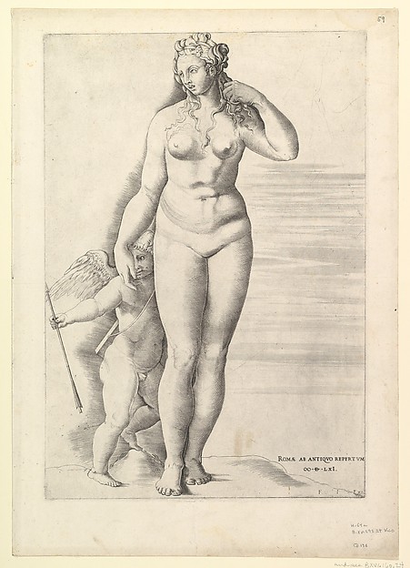 Anonymous, Italian, 16th century, Venus and Eros, from "Speculum Romanae Magnificentiae"