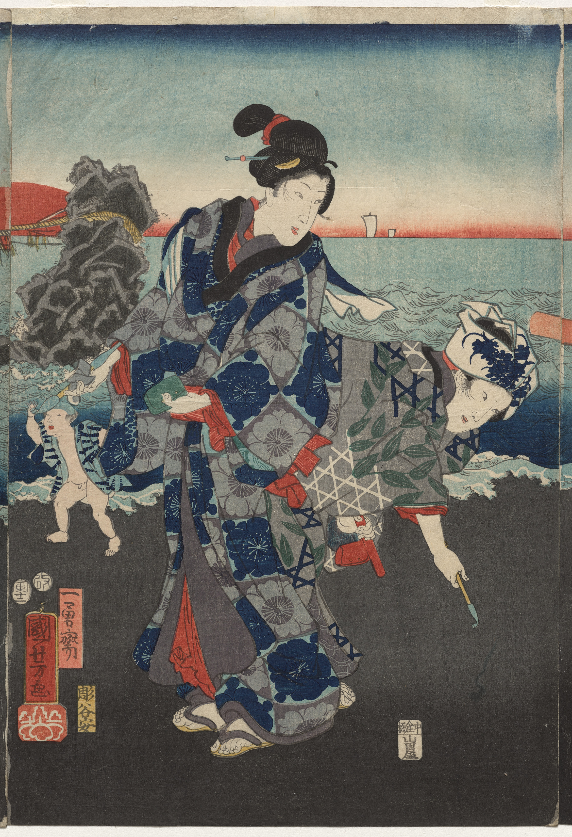 Utagawa Kuniyoshi, Splendid View at Futamigaura Bay