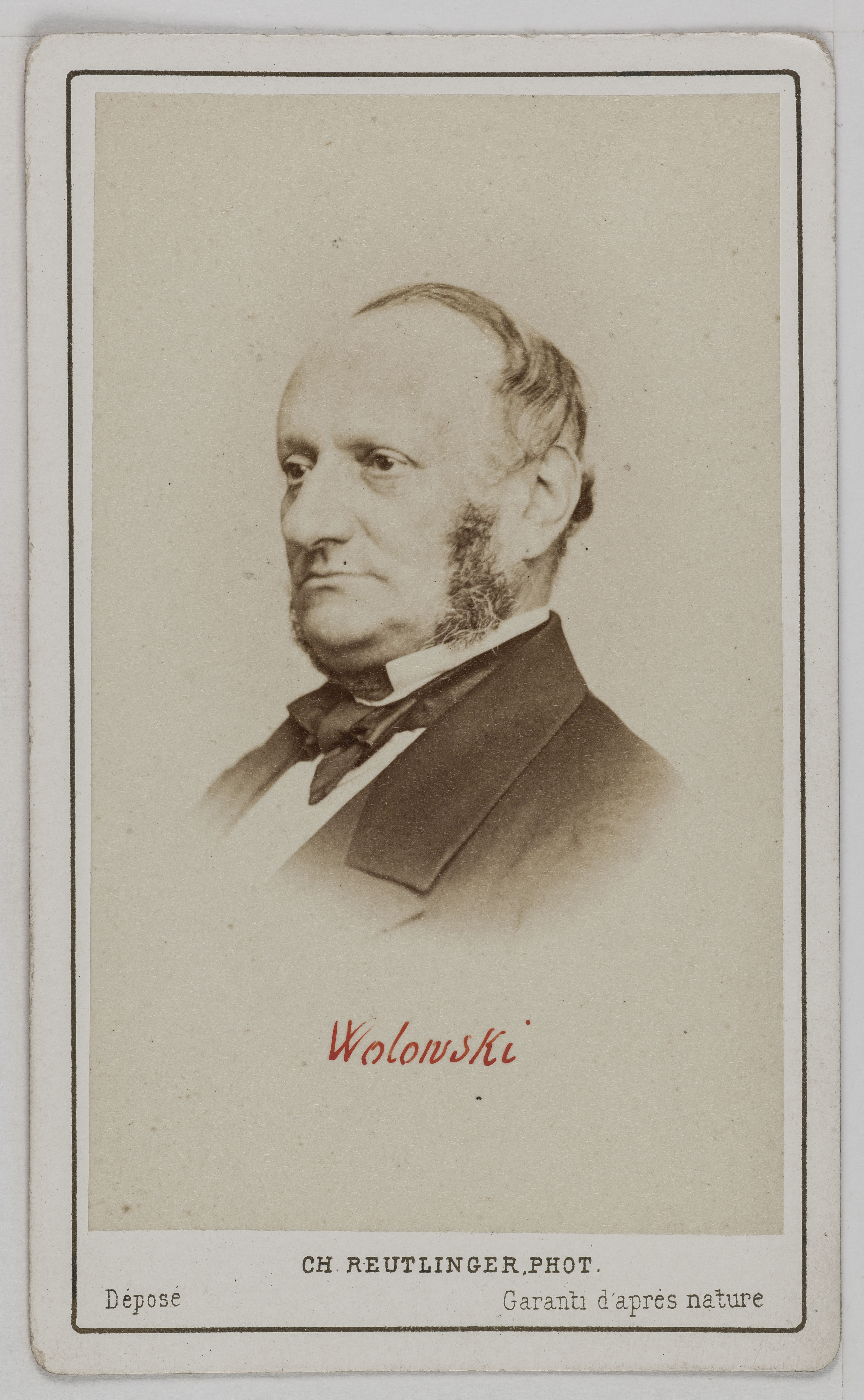 Charles Reutlinger, Portrait de Louis Wolowski (1810-1876), économiste et homme politique.