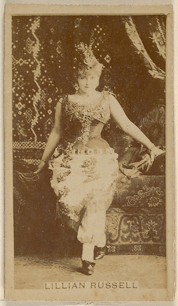 Allen & Ginter, Lillian Russell, from the Actors and Actresses series (N45, Type 8) for Virginia Brights Cigarettes