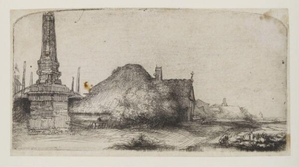 Rembrandt van Rijn, Landscape with an obelisk